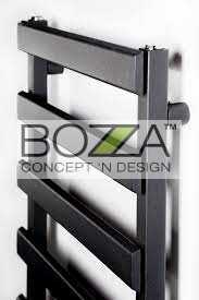 Grzejnik Luxrad Scala New ON STOCK - wys.1230mm szer.400mm, kolor czarny mat struktura, podłączenie dolne  