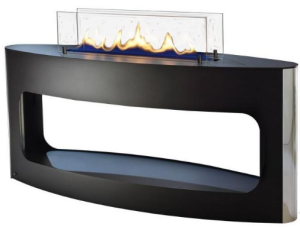 Biokominek Ebios Fire Case Czarny/Chrom
