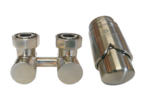 Schlosser zestaw armatury przyłączeniowej exclusive kątowy stal -  3/4 x M22x1,5 - 2 szt. Nypel 1/2 x 3/4 - 601000032