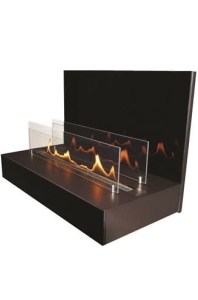 Biokominek Ebios-Fire Quadra Wall Czarny